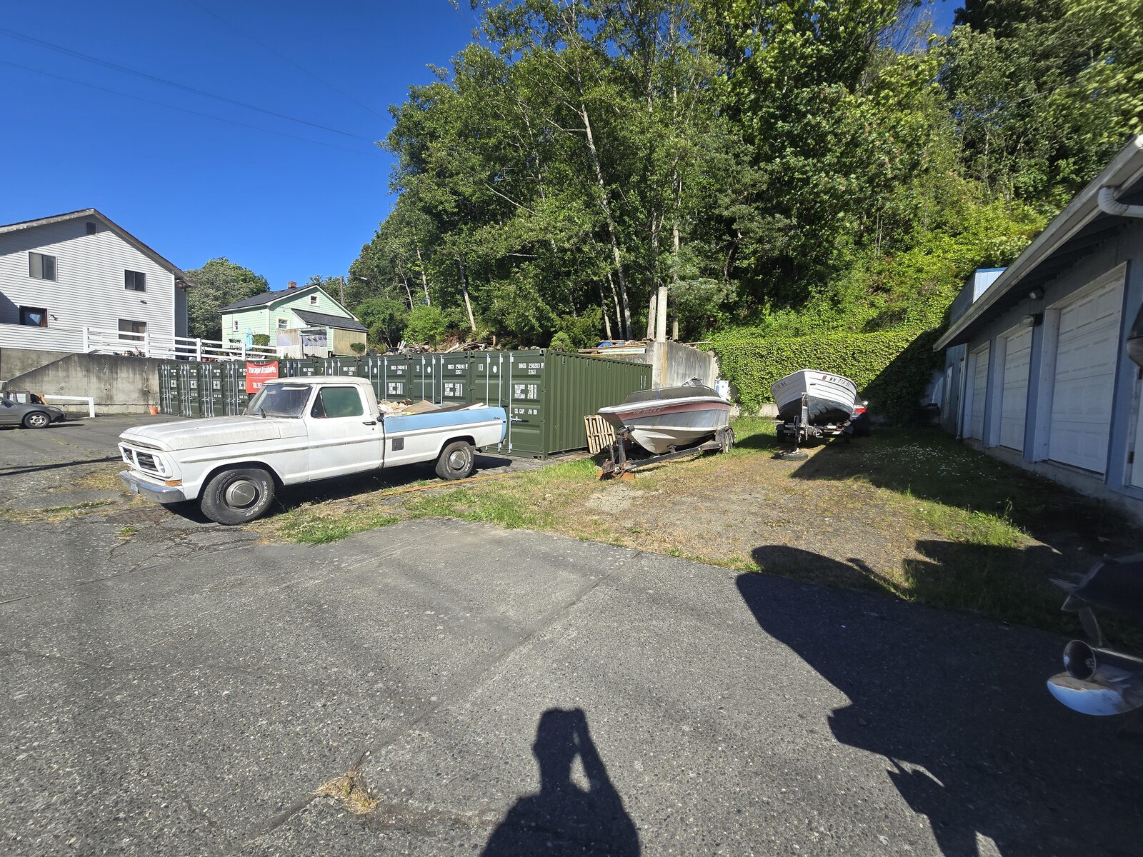 Boat storage and trailer parking area